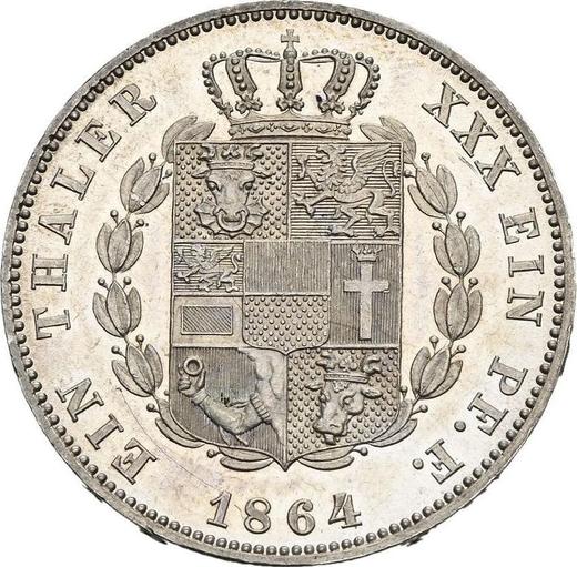 Reverse Thaler 1864 A - Silver Coin Value - Mecklenburg-Schwerin, Frederick Francis II