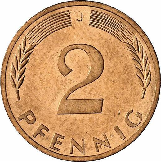 Obverse 2 Pfennig 1974 J - Coin Value - Germany, FRG