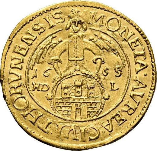 Reverse 2 Ducat 1665 HDL "Torun" - Gold Coin Value - Poland, John II Casimir
