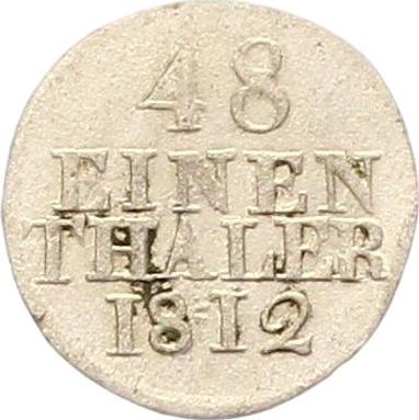 Reverse 1/48 Thaler 1812 S - Silver Coin Value - Saxony-Albertine, Frederick Augustus I