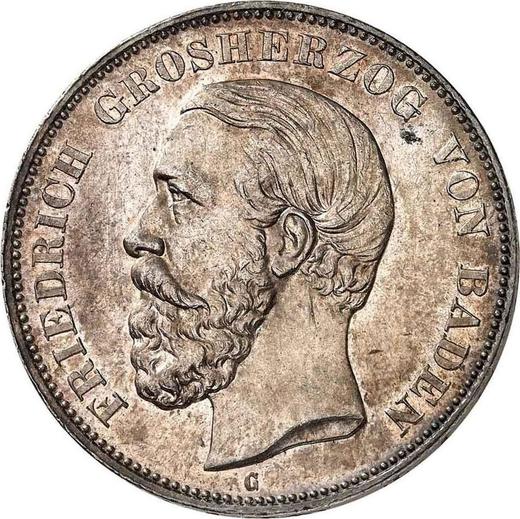 Obverse 5 Mark 1888 G "Baden" - Silver Coin Value - Germany, German Empire
