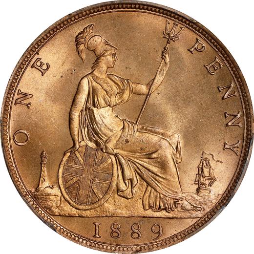 Revers 1 Penny 1889 - Münze Wert - Großbritannien, Victoria
