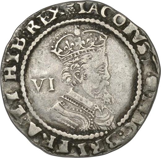 Obverse Sixpence 1621 "Sixth bust" - Silver Coin Value - United Kingdom, James I