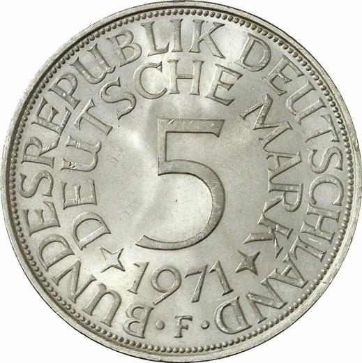 Avers 5 Mark 1971 F - Silbermünze Wert - Deutschland, BRD
