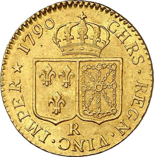 Reverso Louis d'Or 1790 R - valor de la moneda de oro - Francia, Luis XVI
