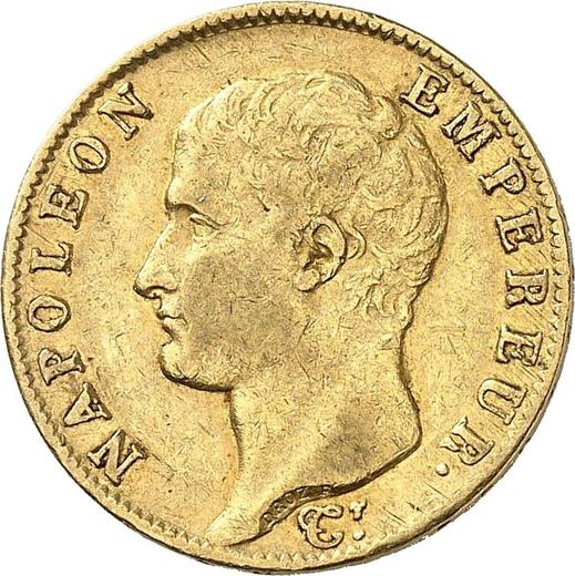 Obverse 20 Francs AN 14 (1805-1806) W - Gold Coin Value - France, Napoleon I