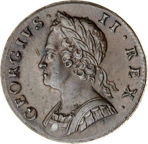 Obverse Halfpenny 1748 "Old Head" -  Coin Value - United Kingdom, George II