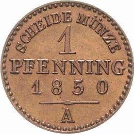 Reverse 1 Pfennig 1850 A - Coin Value - Prussia, Frederick William IV