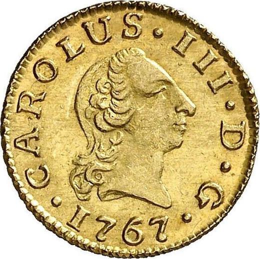 Avers 1/2 Escudo 1767 S VC - Goldmünze Wert - Spanien, Karl III