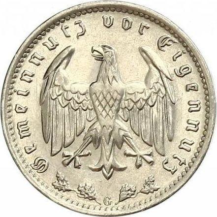 Rewers monety - 1 reichsmark 1934 G "Typ 1933-1939" - cena  monety - Niemcy, III Rzesza