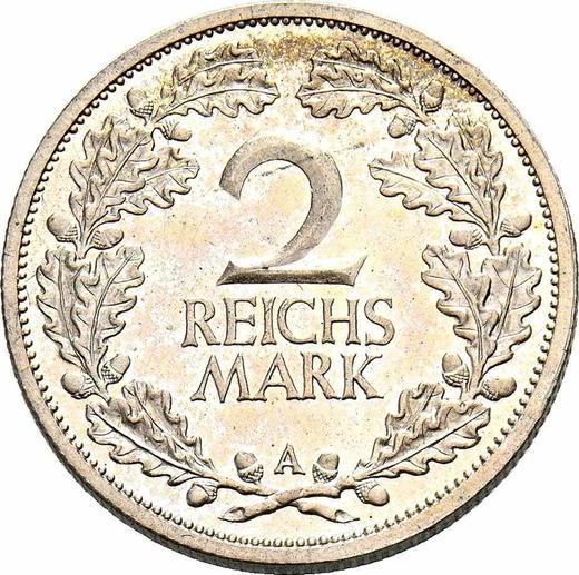 Reverse 2 Reichsmark 1925 A - Silver Coin Value - Germany, Weimar Republic
