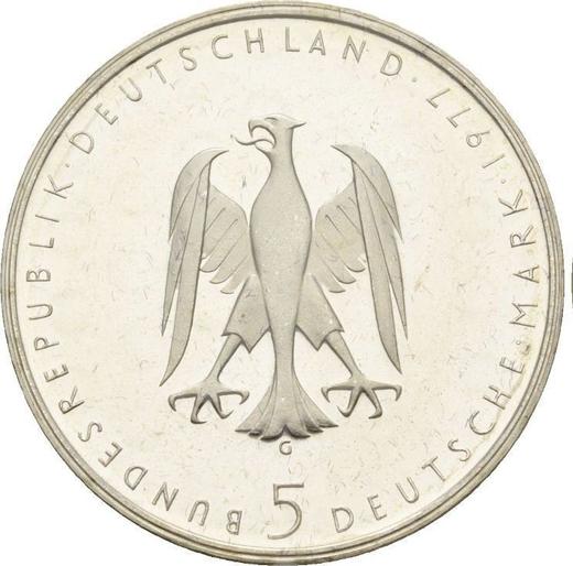 Revers 5 Mark 1977 G "Heinrich von Kleist" - Silbermünze Wert - Deutschland, BRD