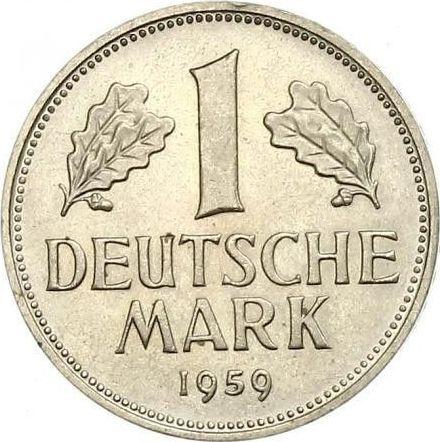 Obverse 1 Mark 1959 J - Coin Value - Germany, FRG