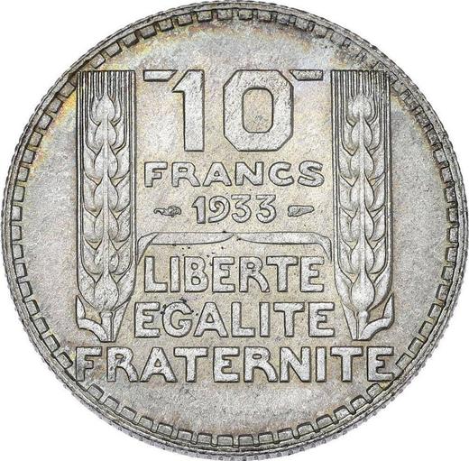 Rewers monety - 10 franków 1933 "Typ 1929-1939" - cena srebrnej monety - Francja, III Republika