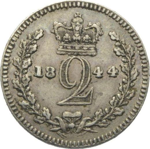 Reverso 2 peniques 1844 - valor de la moneda de plata - Gran Bretaña, Victoria