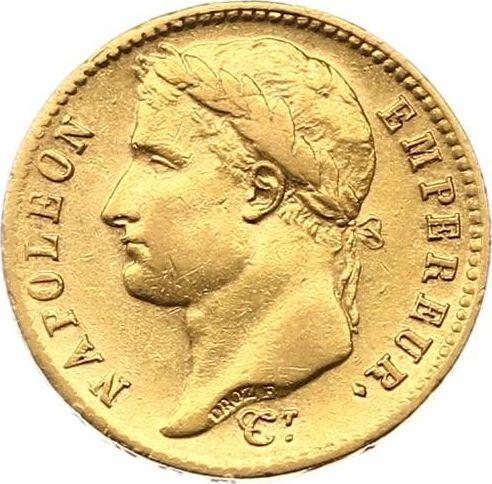 Obverse 20 Francs 1810 U "Type 1809-1815" - Gold Coin Value - France, Napoleon I