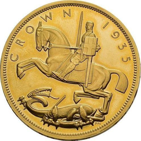 Rewers monety - 1 korona 1935 "25 lat panowania króla Jerzego V" Złoto - cena złotej monety - Wielka Brytania, Jerzy V