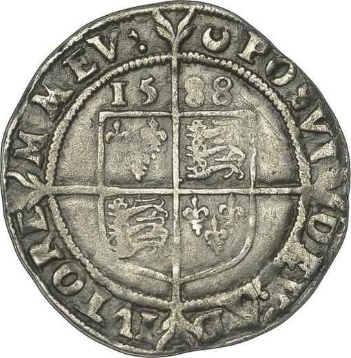 Reverse Sixpence 1588 "Sixth issue" - Silver Coin Value - United Kingdom, Elizabeth I