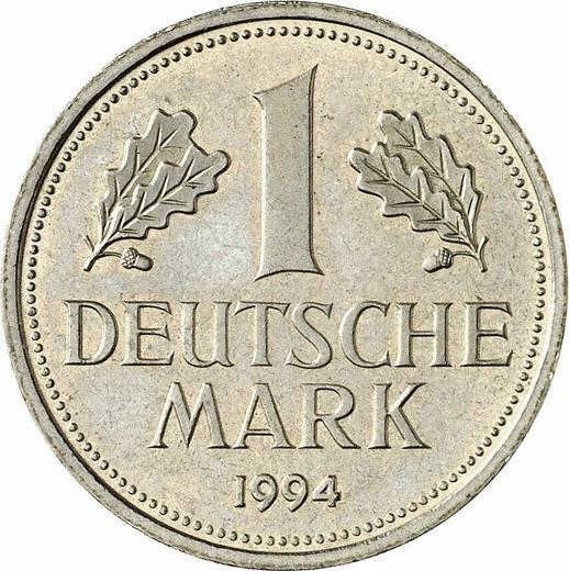 Obverse 1 Mark 1994 G -  Coin Value - Germany, FRG