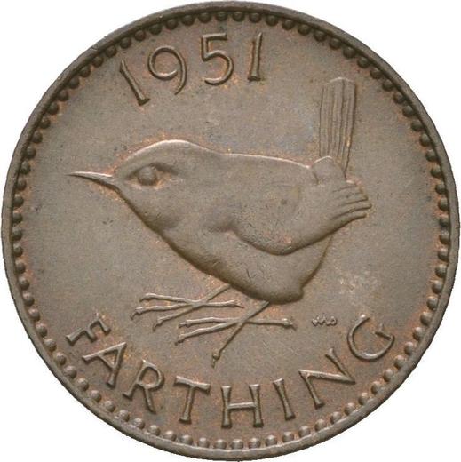Revers 1 Farthing 1951 HP - Münze Wert - Großbritannien, Georg VI
