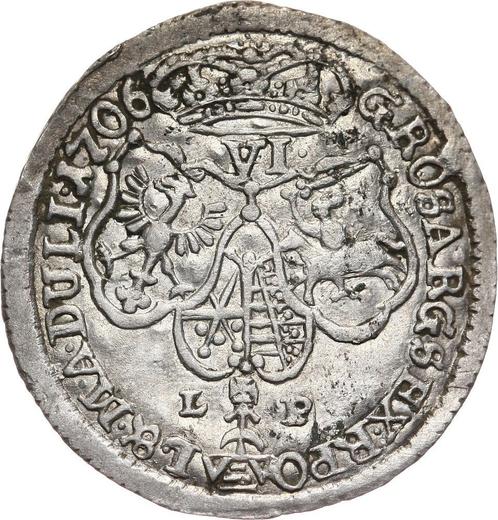 Reverse 6 Groszy (Szostak) 1706 LP "Lithuanian" - Silver Coin Value - Poland, Augustus II