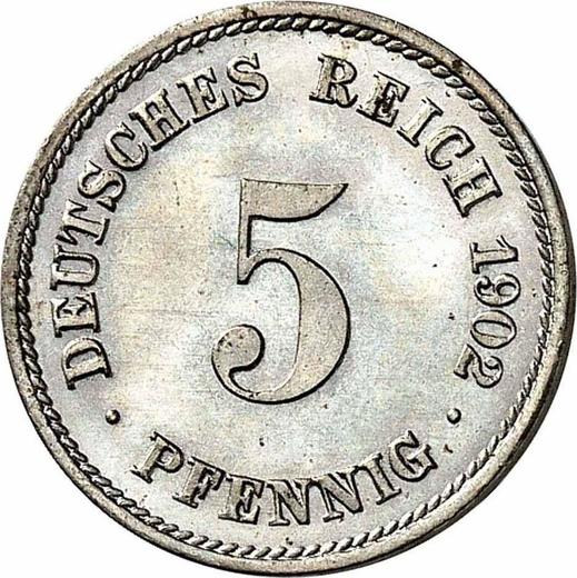 Avers 5 Pfennig 1902 F "Typ 1890-1915" - Münze Wert - Deutschland, Deutsches Kaiserreich