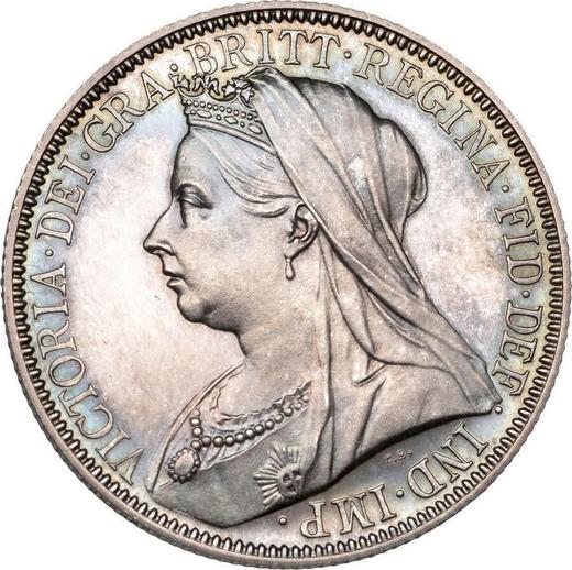 Anverso Florín (2 chelines) 1893 TB - valor de la moneda de plata - Gran Bretaña, Victoria