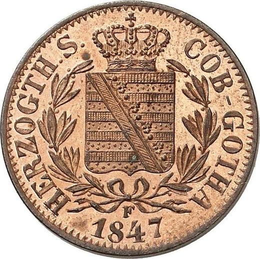 Awers monety - 2 fenigi 1847 F - cena  monety - Saksonia-Coburg-Gotha, Ernest II