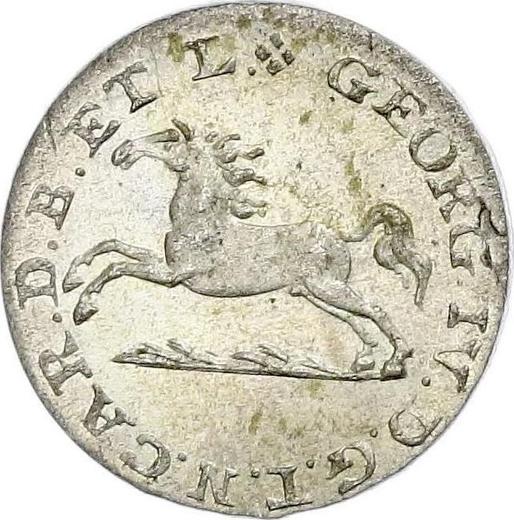 Avers 4 Pfennige 1823 CvC - Silbermünze Wert - Braunschweig-Wolfenbüttel, Karl II