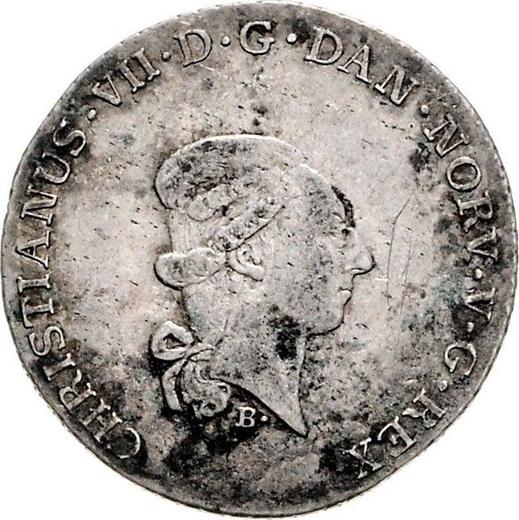 Obverse 1/3 Thaler 1797 MF - Silver Coin Value - Schleswig-Holstein, Christian VII