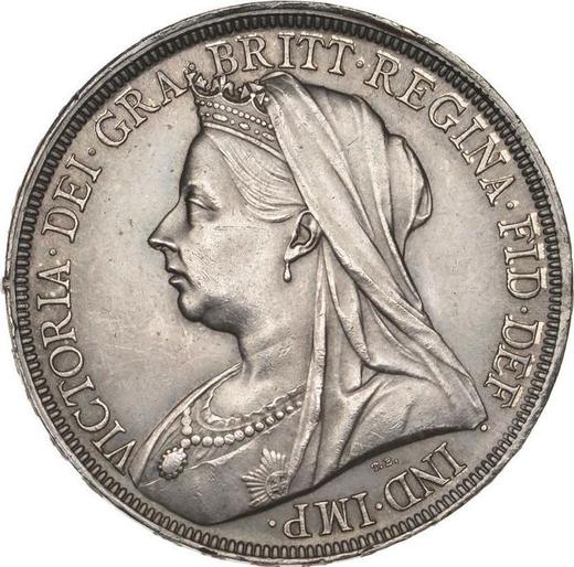 Avers 1 Krone 1898 TB Rand "LXI" - Silbermünze Wert - Großbritannien, Victoria