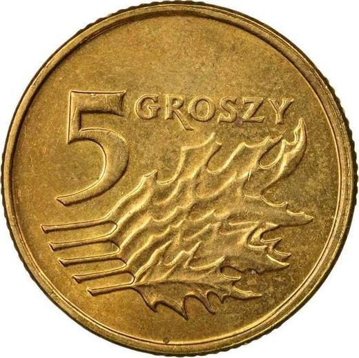 Reverse 5 Groszy 2009 MW -  Coin Value - Poland, III Republic after denomination