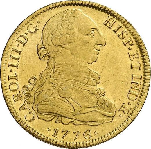 Avers 8 Escudos 1776 Mo FM - Goldmünze Wert - Mexiko, Karl III
