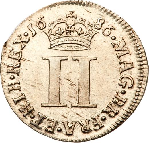 Reverse Twopence 1686 - Silver Coin Value - United Kingdom, James II