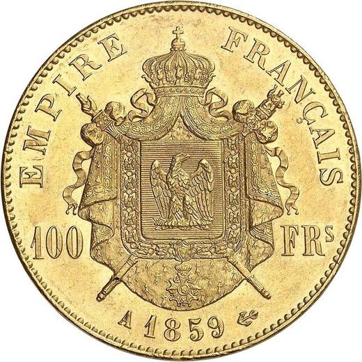 Revers 100 Francs 1859 A "Typ 1855-1860" - Goldmünze Wert - Frankreich, Napoleon III