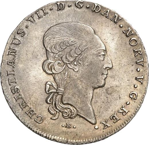 Аверс монеты - Талер 1807 года MF - цена серебряной монеты - Шлезвиг-Гольштейн, Кристиан VII