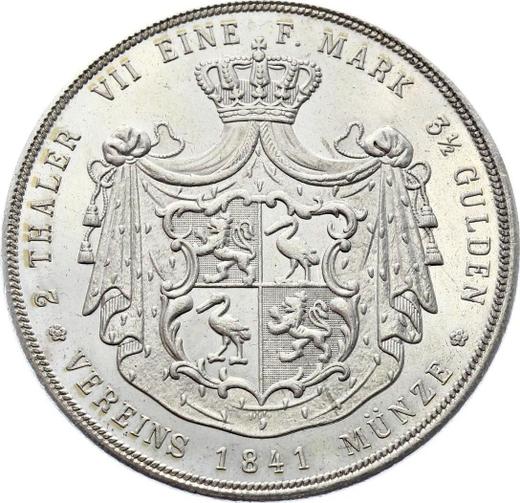 Reverse 2 Thaler 1841 A - Silver Coin Value - Reuss-Greiz, Heinrich XX