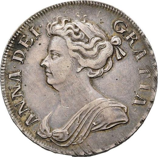 Аверс монеты - 1/2 кроны (Полукрона) 1709 года - цена серебряной монеты - Великобритания, Анна