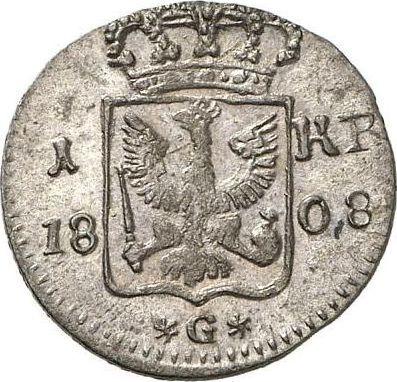 Reverse Kreuzer 1808 G "Silesia" - Silver Coin Value - Prussia, Frederick William III