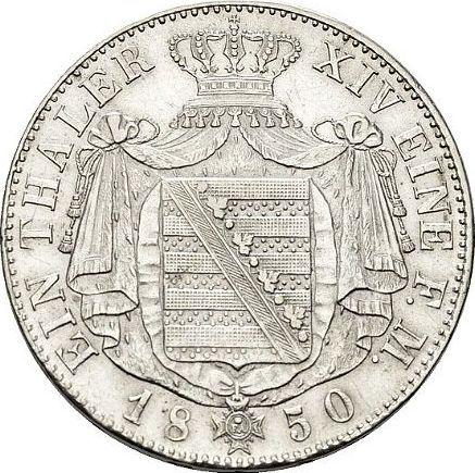 Reverse Thaler 1850 F - Silver Coin Value - Saxony-Albertine, Frederick Augustus II