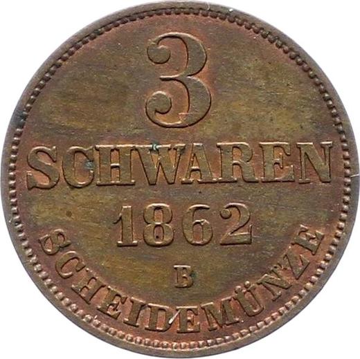 Reverse 3 Schwaren 1862 B -  Coin Value - Oldenburg, Nikolaus Frederick Peter