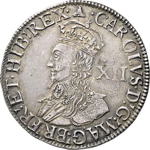 Obverse Shilling no date (1625-1642) "Fourth draped bust" Without outline - Silver Coin Value - United Kingdom, Charles I
