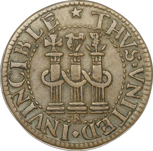 Reverse Pattern Farthing no date (1657-1658) Three Pillars -  Coin Value - United Kingdom, Oliver Cromwell