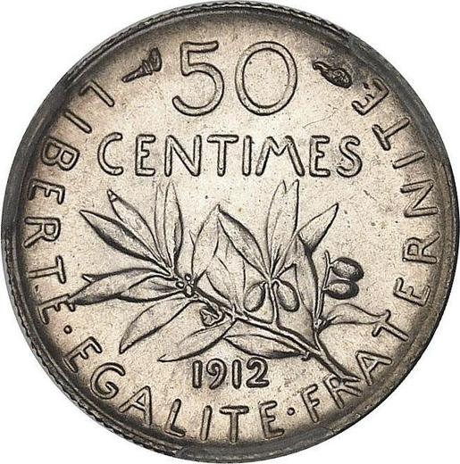 Reverse 50 Centimes 1912 "Sower" - Silver Coin Value - France, Third Republic