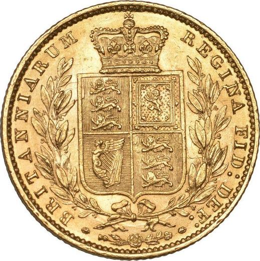 Rewers monety - 1 suweren 1858 WW "Herb" - cena złotej monety - Wielka Brytania, Wiktoria