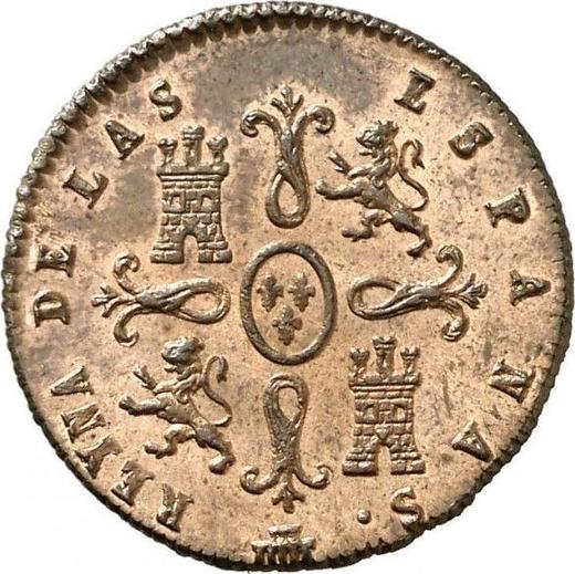 Reverse 2 Maravedís 1840 -  Coin Value - Spain, Isabella II
