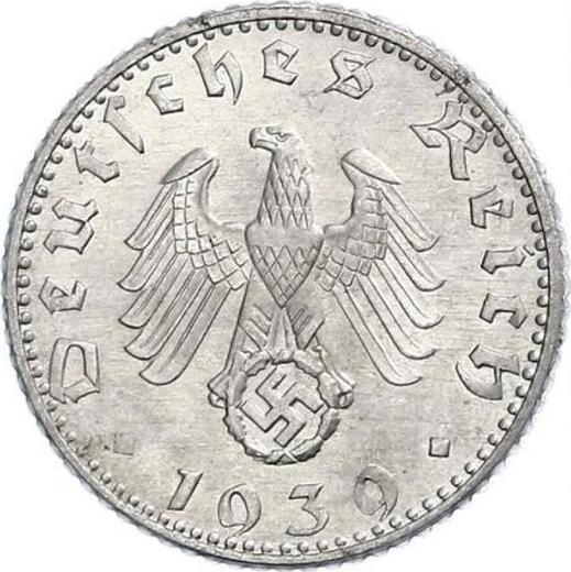 Reverse 50 Reichspfennig 1939 E "Type 1939-1944" -  Coin Value - Germany, Third Reich