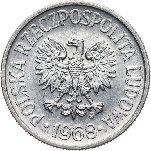 Anverso 50 groszy 1968 MW - valor de la moneda - Polonia, República Popular
