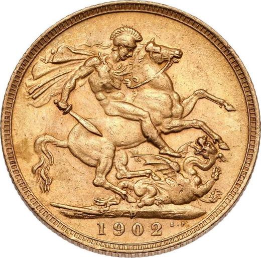 Reverse Sovereign 1902 P - Gold Coin Value - Australia, Edward VII