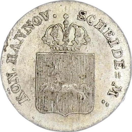 Avers 4 Pfennige 1836 B - Silbermünze Wert - Hannover, Wilhelm IV